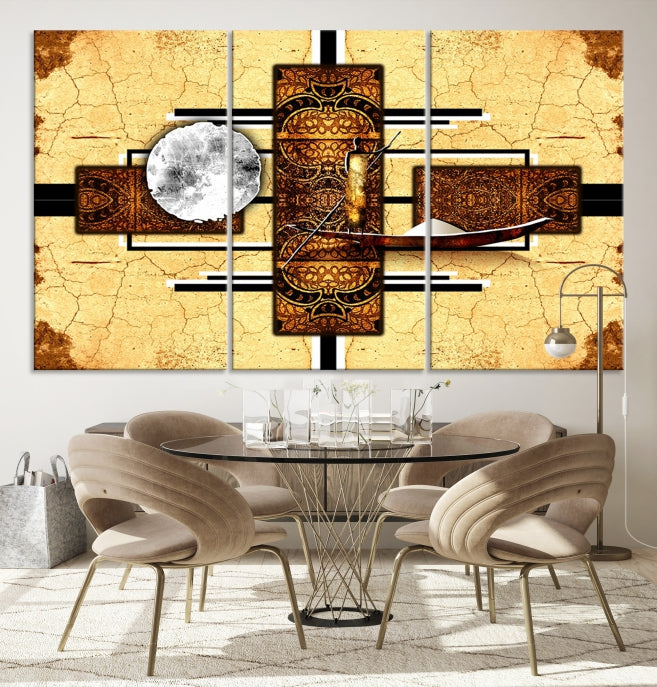 Multi Panel Retro Wall Art Modern Home Decor Canvas Print