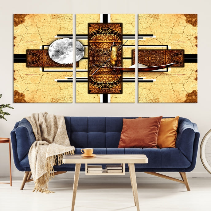 Multi Panel Retro Wall Art Modern Home Decor Canvas Print