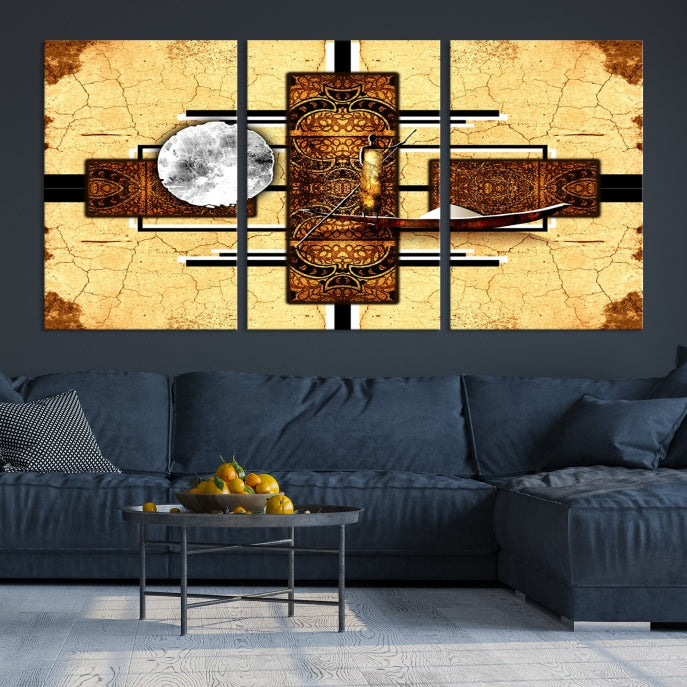 Multi Panel Retro Wall Art Modern Home Decor Canvas Print