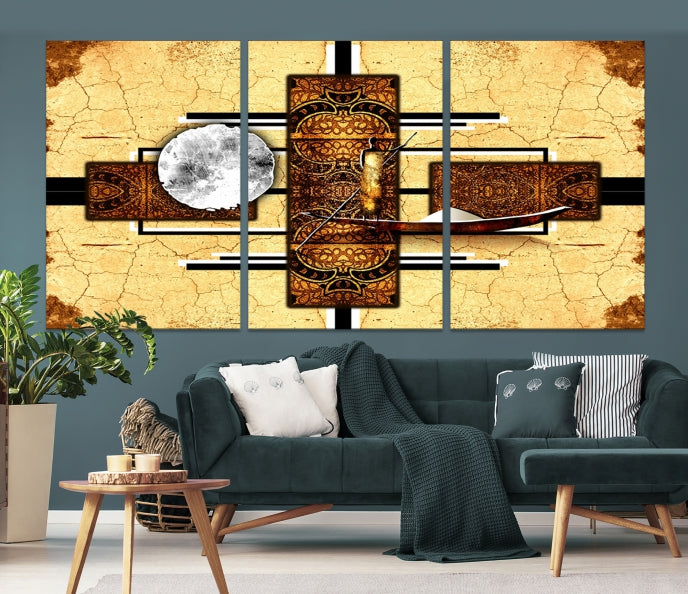 Multi Panel Retro Wall Art Modern Home Decor Canvas Print