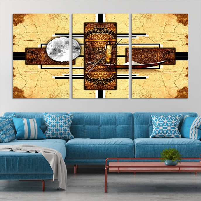 Multi Panel Retro Wall Art Modern Home Decor Canvas Print