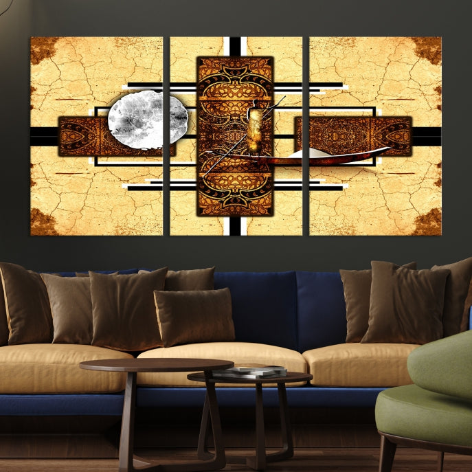 Multi Panel Retro Wall Art Modern Home Decor Canvas Print