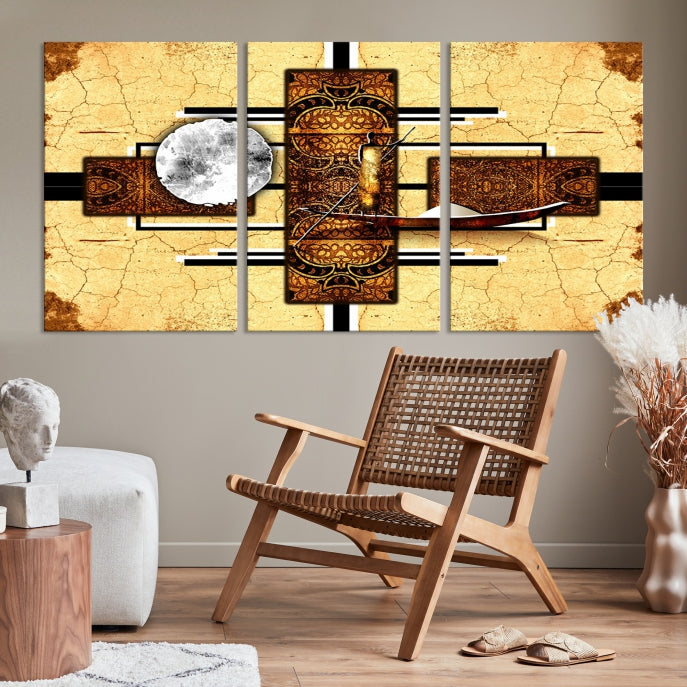 Multi Panel Retro Wall Art Modern Home Decor Canvas Print