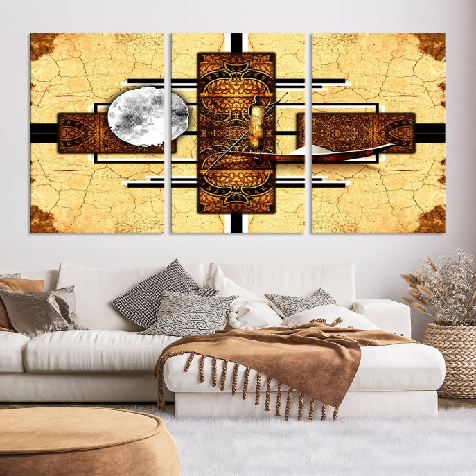 Multi Panel Retro Wall Art Modern Home Decor Canvas Print