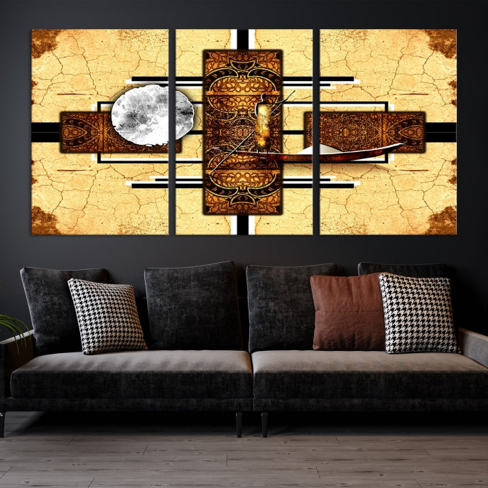 Multi Panel Retro Wall Art Modern Home Decor Canvas Print