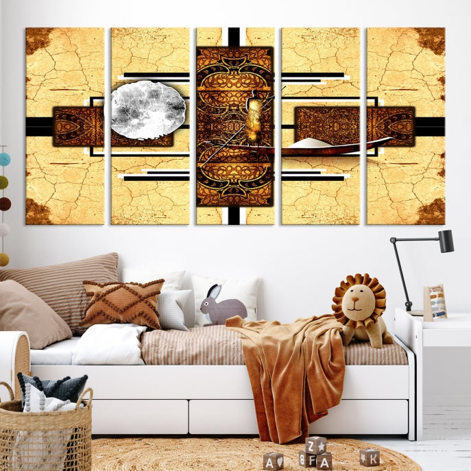 Multi Panel Retro Wall Art Modern Home Decor Canvas Print