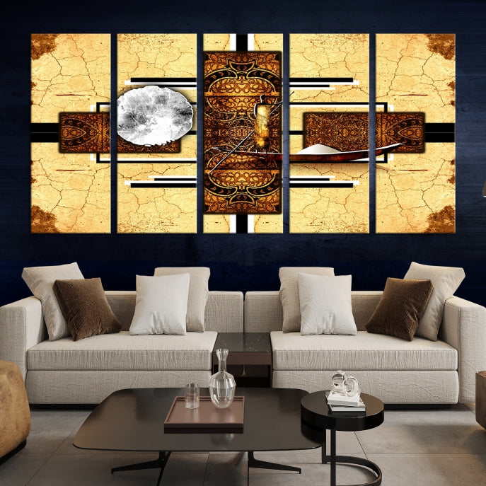 Multi Panel Retro Wall Art Modern Home Decor Canvas Print