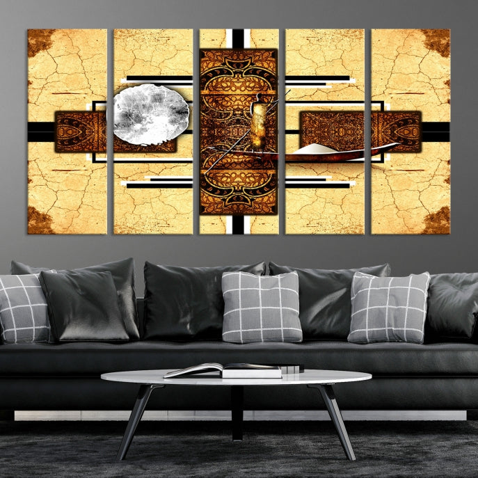 Multi Panel Retro Wall Art Modern Home Decor Canvas Print