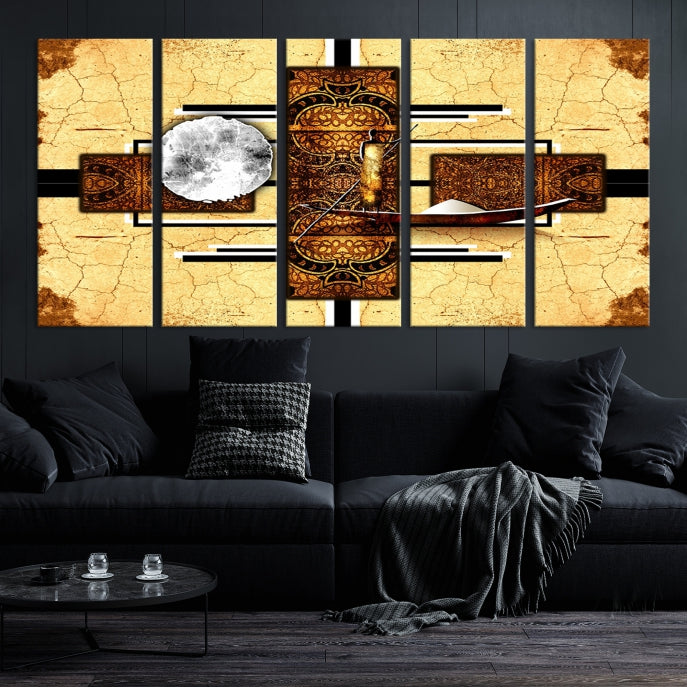 Multi Panel Retro Wall Art Modern Home Decor Canvas Print