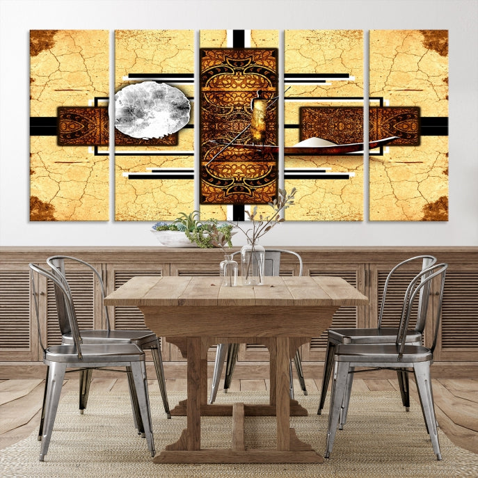 Multi Panel Retro Wall Art Modern Home Decor Canvas Print