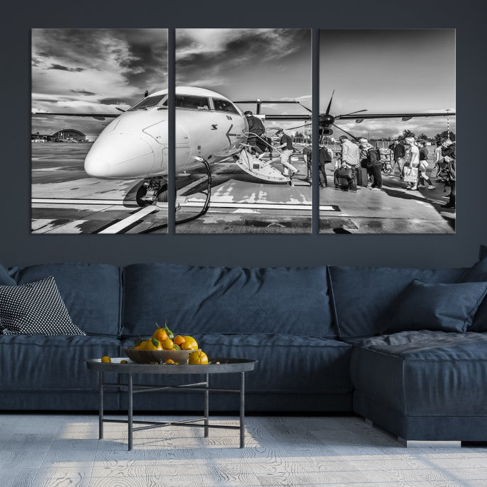 Narrow Body Aircraft Large Wall Art Vintage Airplane Canvas Print