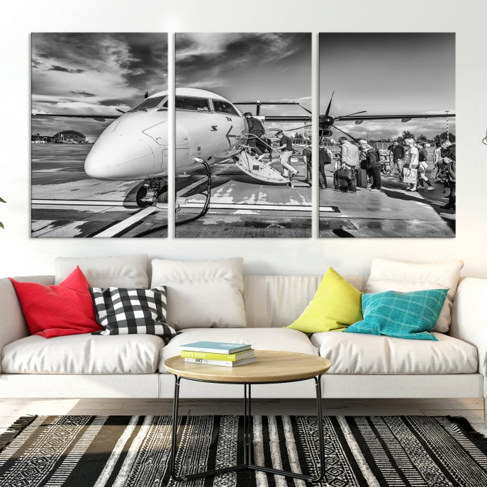 Narrow Body Aircraft Large Wall Art Vintage Airplane Canvas Print