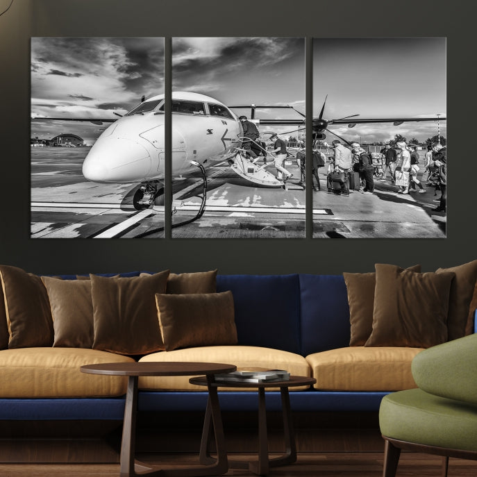 Narrow Body Aircraft Large Wall Art Vintage Airplane Canvas Print