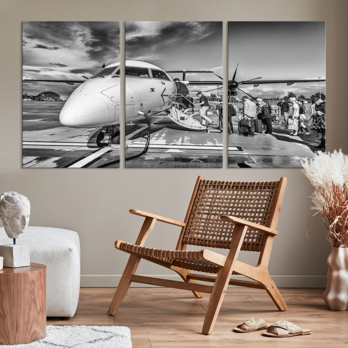 Narrow Body Aircraft Large Wall Art Vintage Airplane Canvas Print