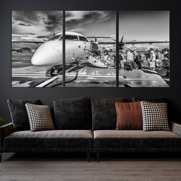 Narrow Body Aircraft Large Wall Art Vintage Airplane Canvas Print