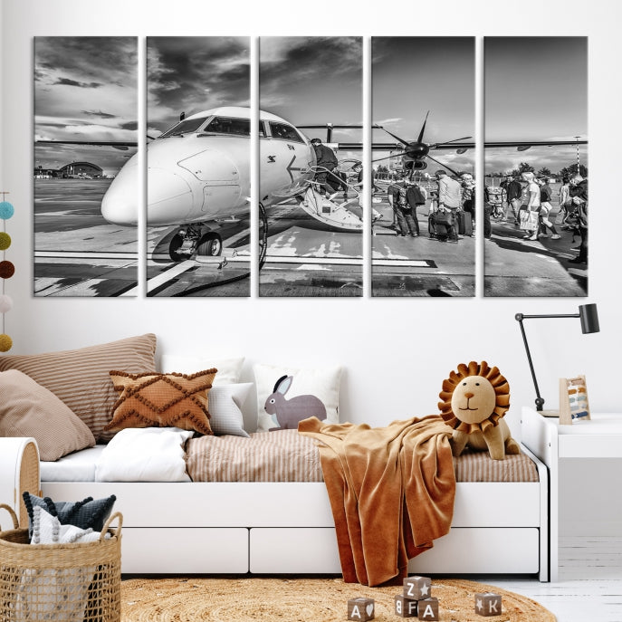 Narrow Body Aircraft Large Wall Art Vintage Airplane Canvas Print