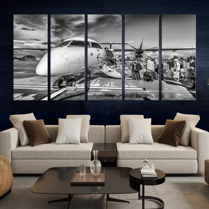 Narrow Body Aircraft Large Wall Art Vintage Airplane Canvas Print