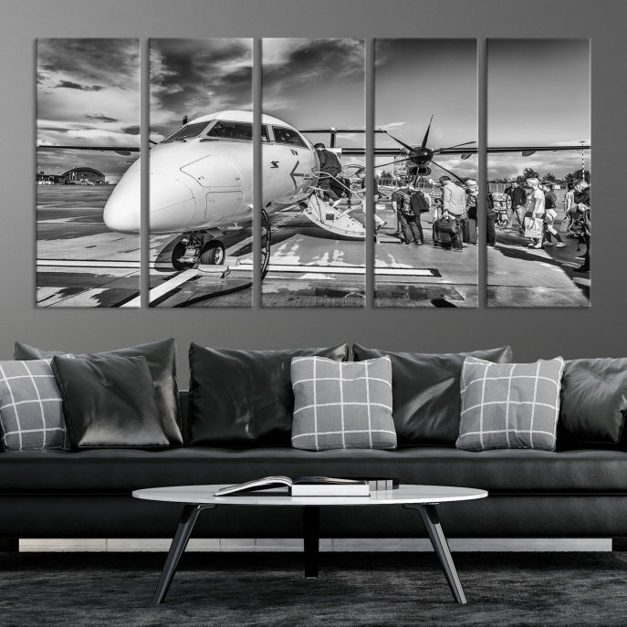 Narrow Body Aircraft Large Wall Art Vintage Airplane Canvas Print