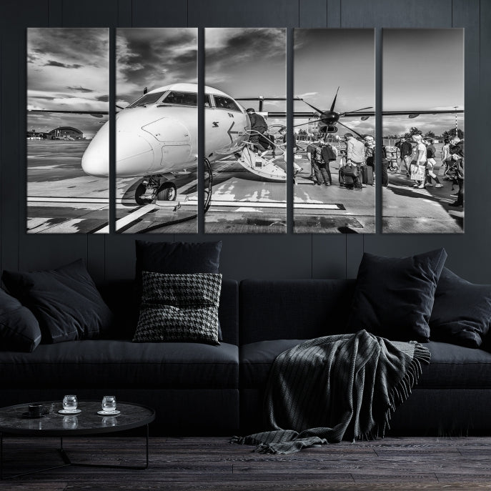 Narrow Body Aircraft Large Wall Art Vintage Airplane Canvas Print