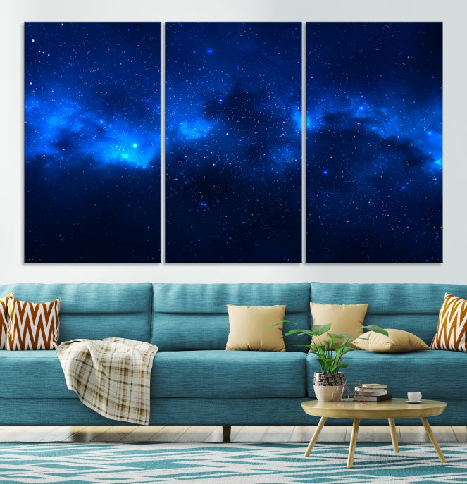 Nebula Clouds Night Sky Large Canvas Print Space Stars Wall Art Print