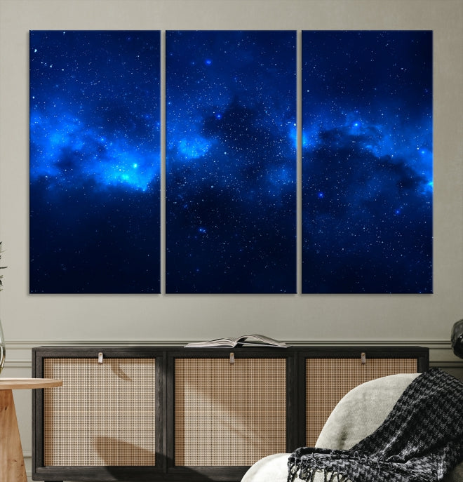 Nebula Clouds Night Sky Large Canvas Print Space Stars Wall Art Print