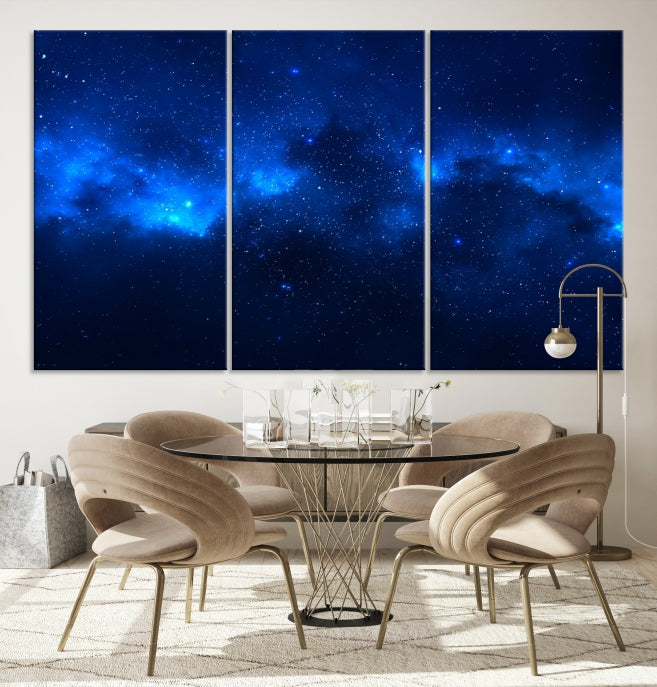 Nebula Clouds Night Sky Large Canvas Print Space Stars Wall Art Print