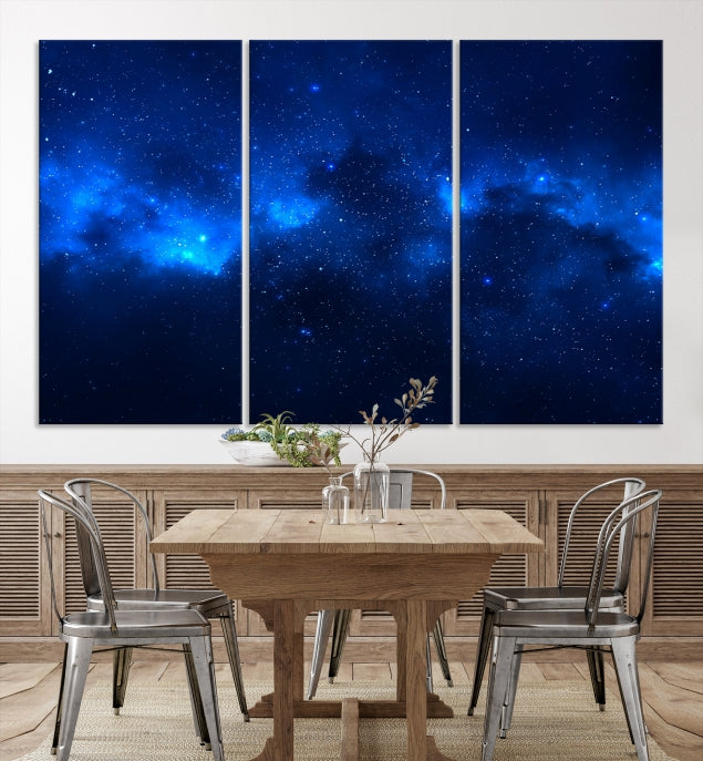 Nebula Clouds Night Sky Large Canvas Print Space Stars Wall Art Print