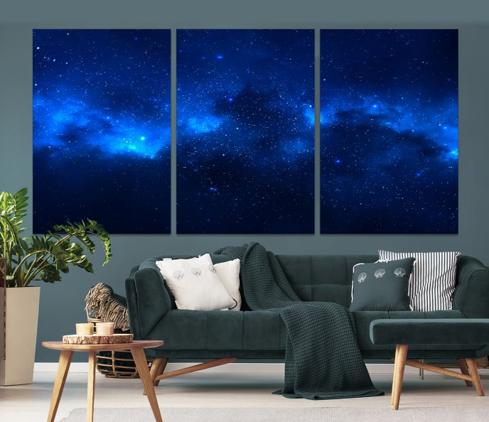 Nebula Clouds Night Sky Large Canvas Print Space Stars Wall Art Print