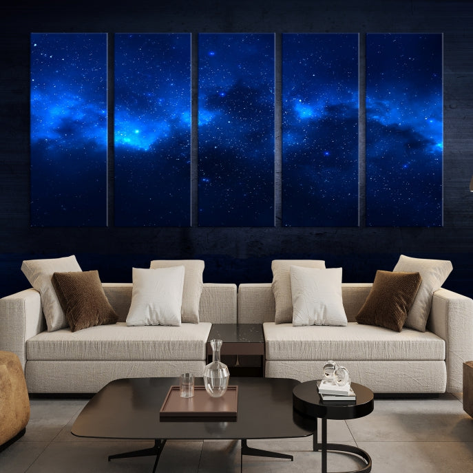 Nebula Clouds Night Sky Large Canvas Print Space Stars Wall Art Print