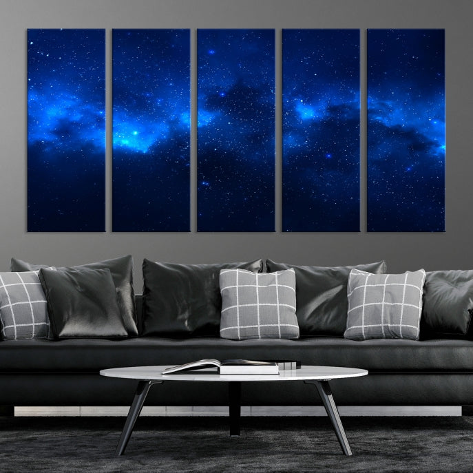 Nebula Clouds Night Sky Large Canvas Print Space Stars Wall Art Print