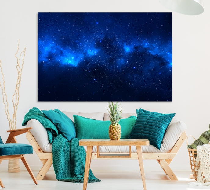 Nebula Clouds Night Sky Large Canvas Print Space Stars Wall Art Print