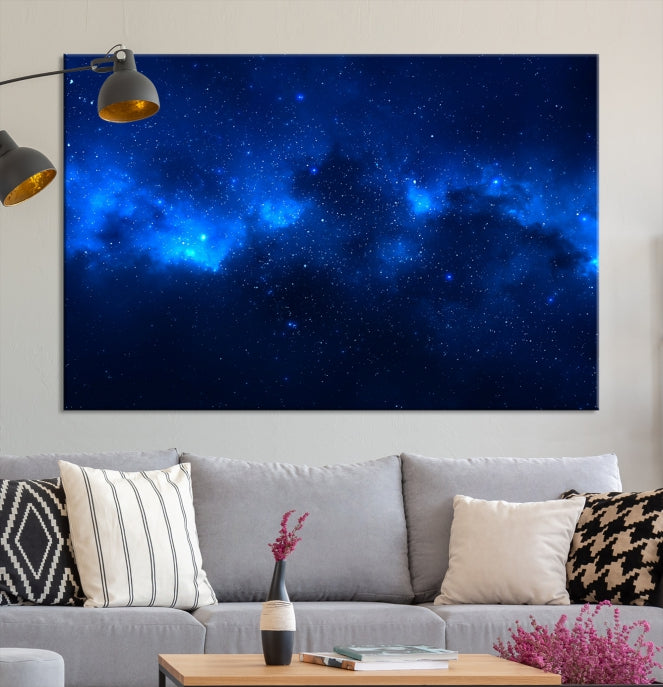 Nebula Clouds Night Sky Large Canvas Print Space Stars Wall Art Print