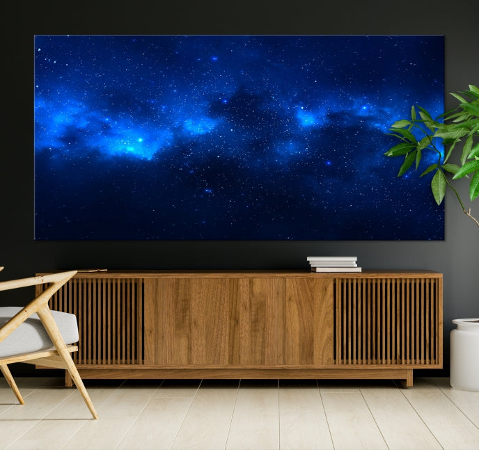 Nebula Clouds Night Sky Large Canvas Print Space Stars Wall Art Print