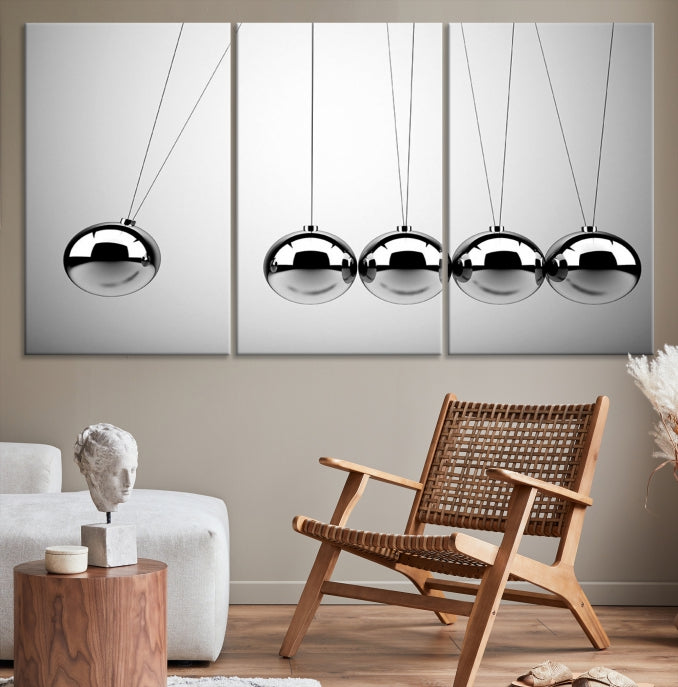 Newton Rules Momentum Zen Yoga Nursery Wall Decor Canvas Art Print