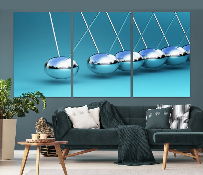 Newton's Cradle Large Wall Art Canvas Print