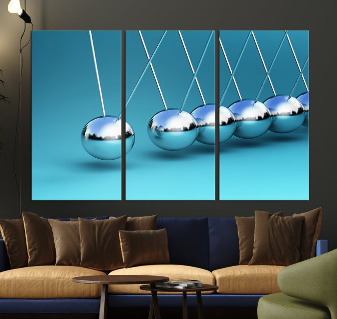 Newton's Cradle Large Wall Art Canvas Print