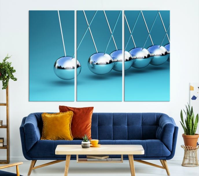 Newton's Cradle Large Wall Art Canvas Print