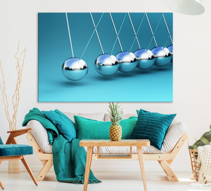 Newton's Cradle Large Wall Art Canvas Print