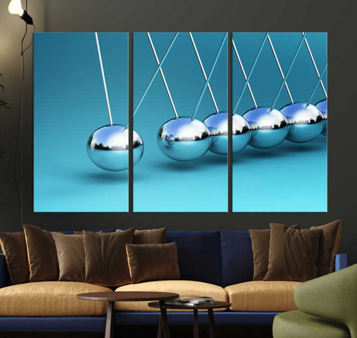 Newton's Cradle Momentum Balls Giclee Canvas Extra Large Wall Art Print