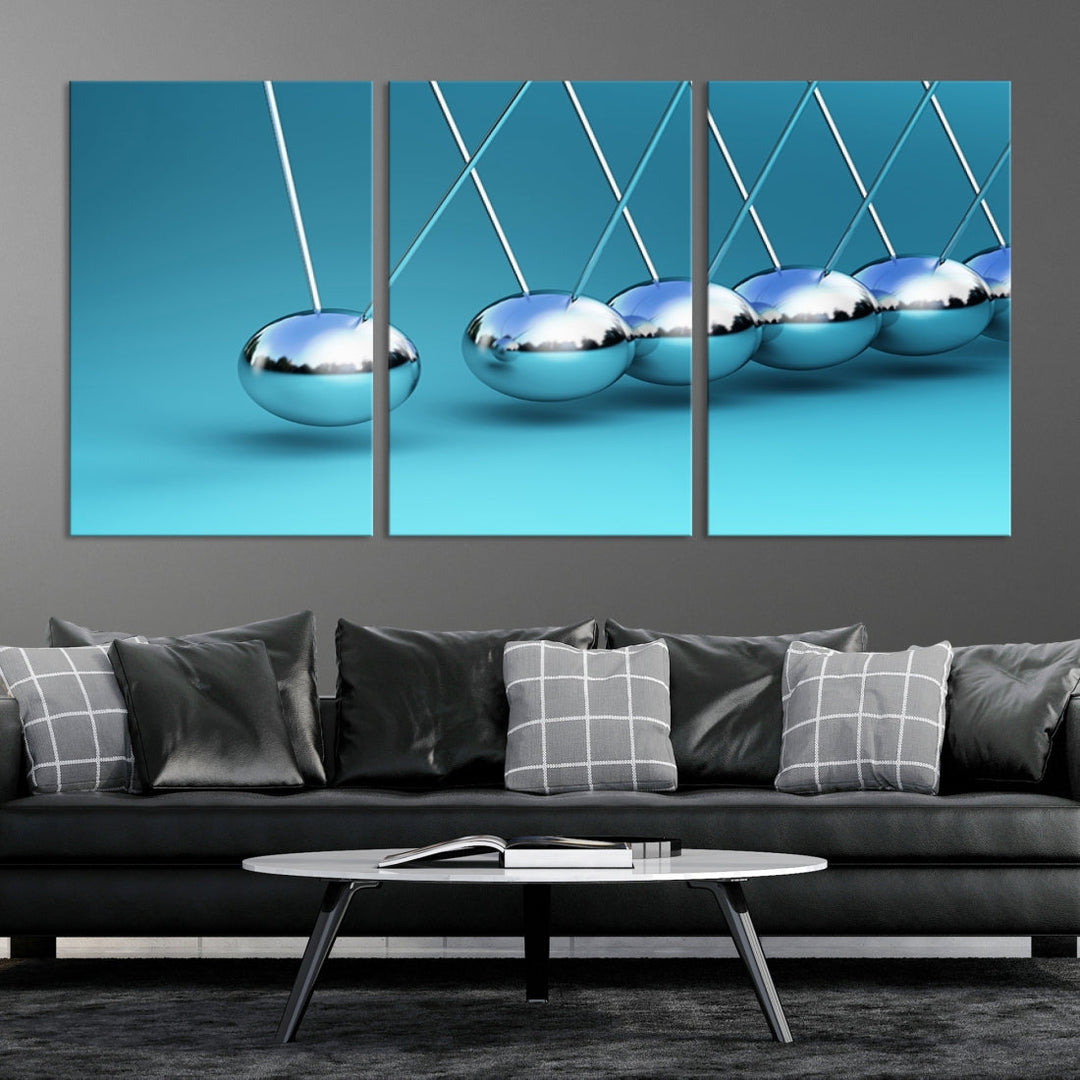 Newton's Cradle Momentum Balls Giclee Canvas Extra Large Wall Art Print