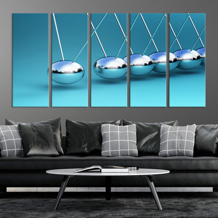 Newton's Cradle Momentum Balls Giclee Canvas Extra Large Wall Art Print