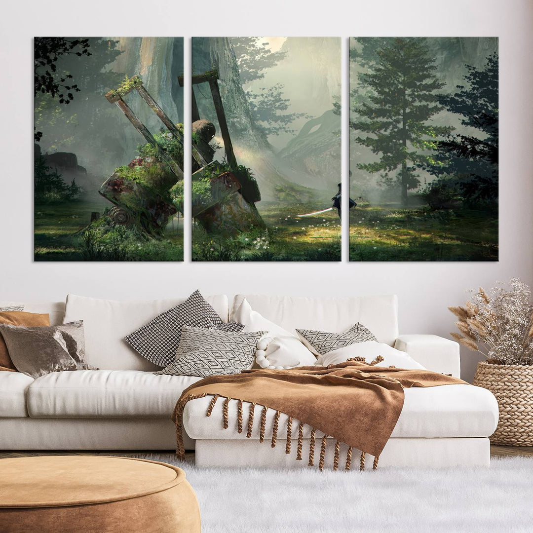 NieR Automata Video Game Wall Art Canvas Print