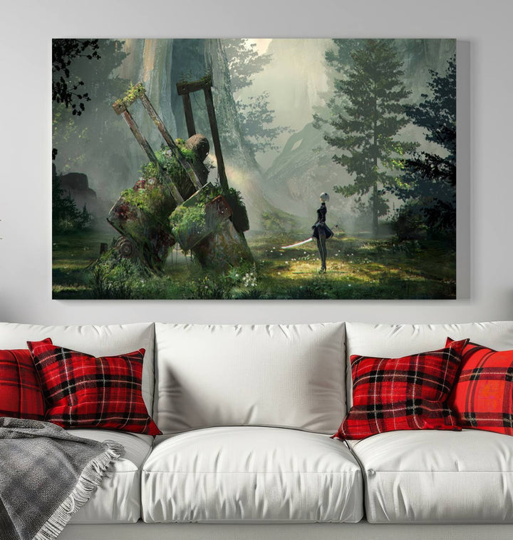 NieR Automata Video Game Wall Art Canvas Print