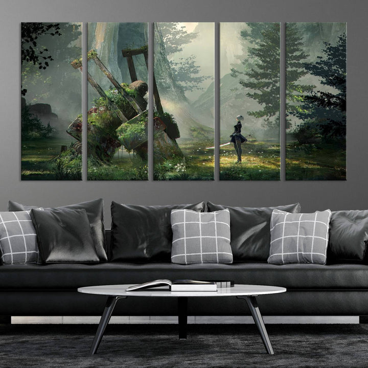 NieR Automata Video Game Wall Art Canvas Print