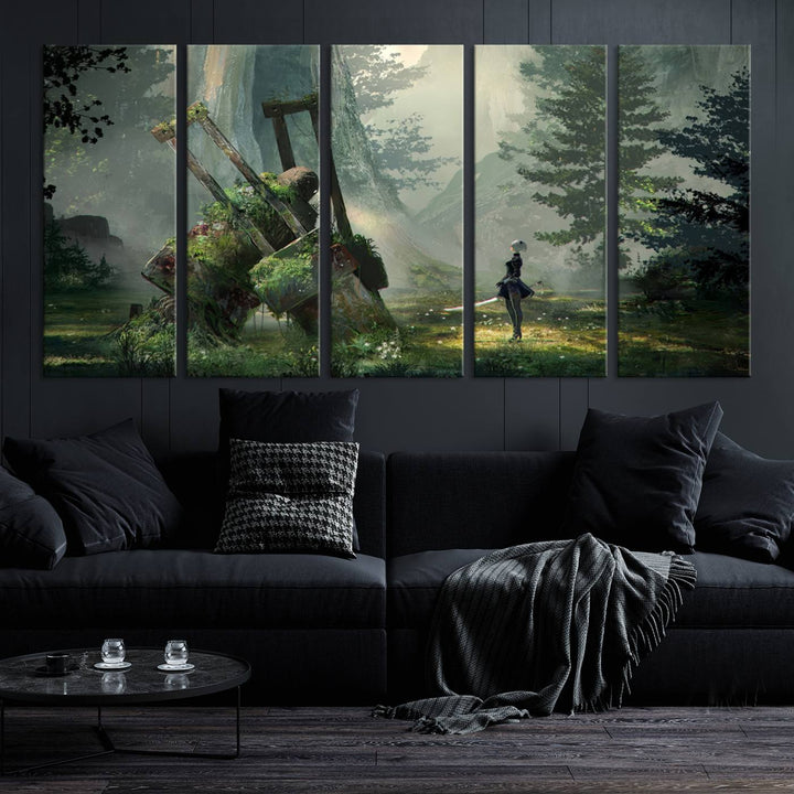 NieR Automata Video Game Wall Art Canvas Print