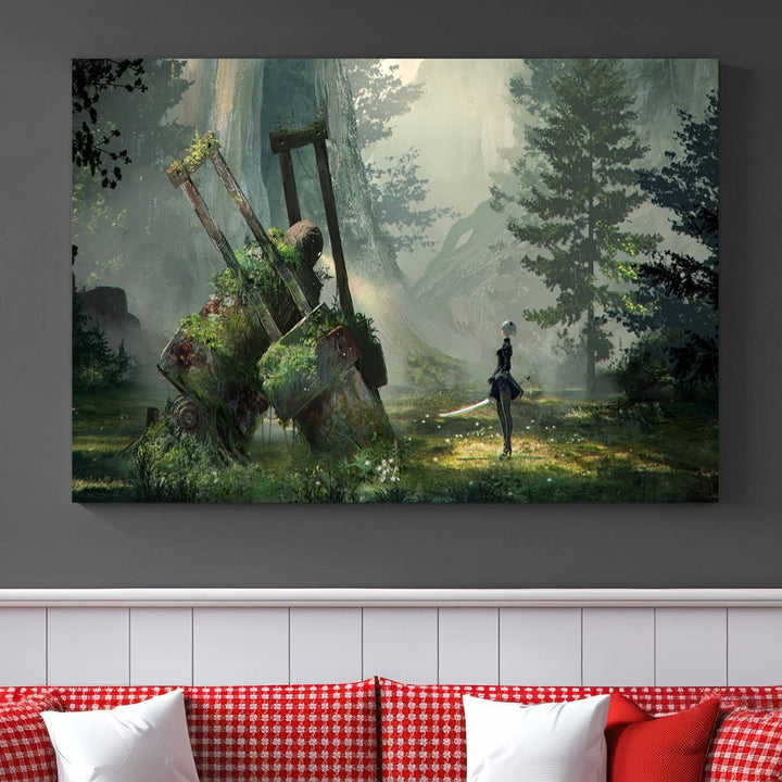 NieR Automata Video Game Wall Art Canvas Print