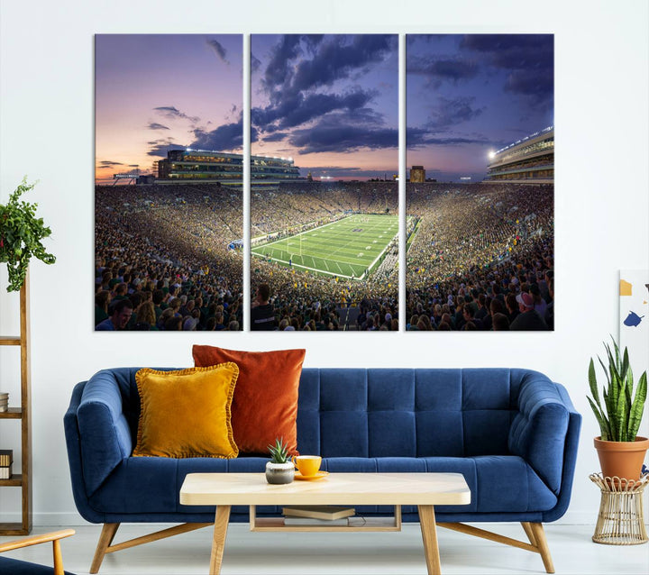 Notre Dame Stadium Wall Art Canvas Print