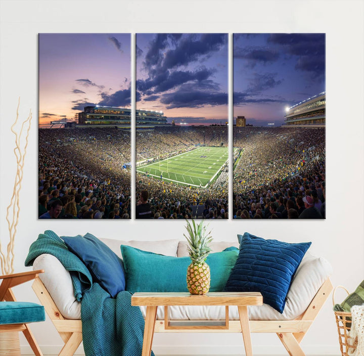 Notre Dame Stadium Wall Art Canvas Print