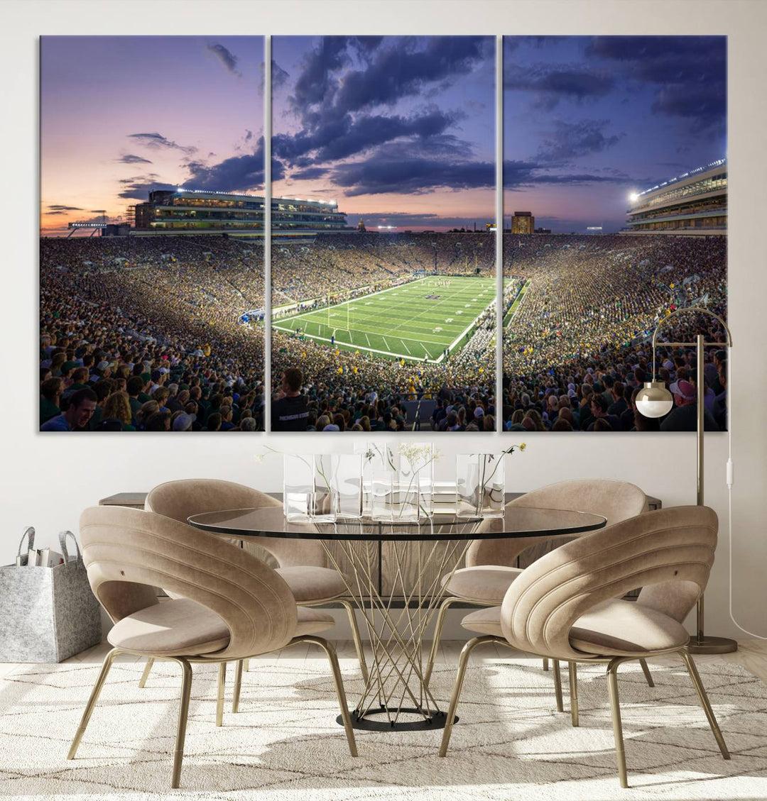 Notre Dame Stadium Wall Art Canvas Print