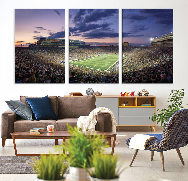 Notre Dame Stadium Wall Art Canvas Print